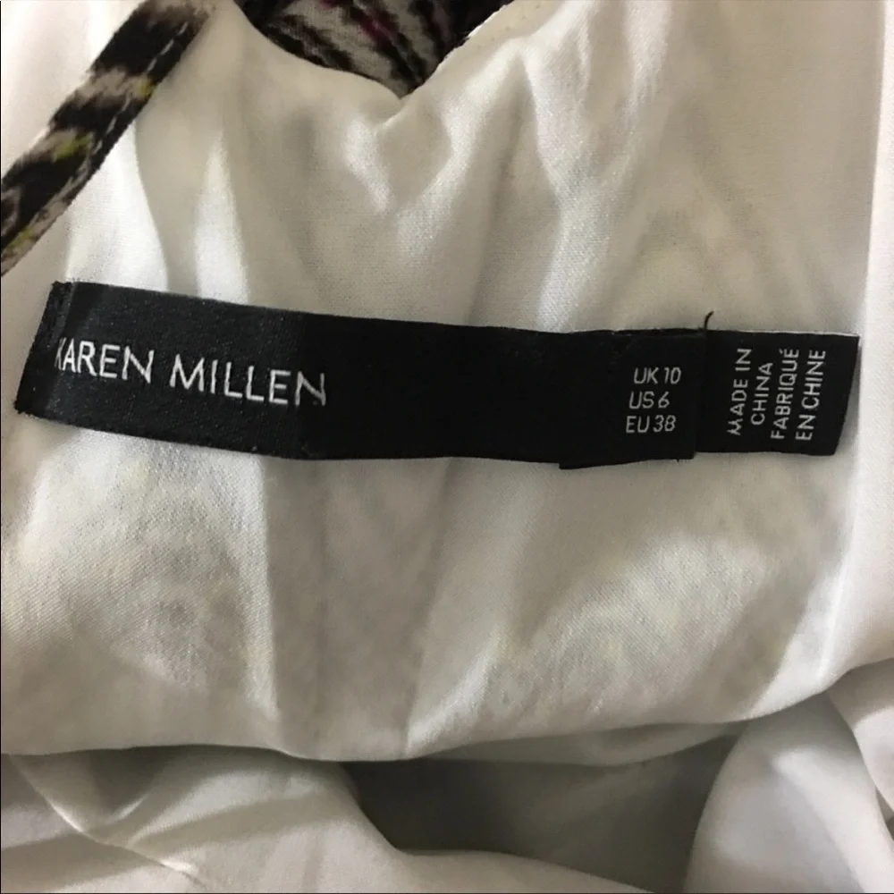 Karen Millen Chevron Jumpsuit‎ Women’s 6 Sleeveless V-Neck